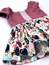 Load image into Gallery viewer, baby toddler girls tunic bloomers handmade lace winter floral 